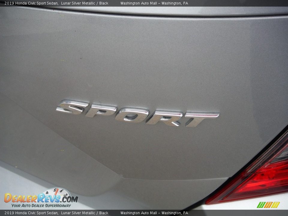 2019 Honda Civic Sport Sedan Lunar Silver Metallic / Black Photo #10