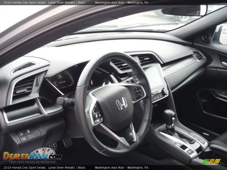 2019 Honda Civic Sport Sedan Lunar Silver Metallic / Black Photo #11