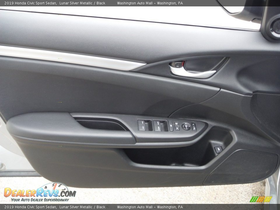 2019 Honda Civic Sport Sedan Lunar Silver Metallic / Black Photo #13