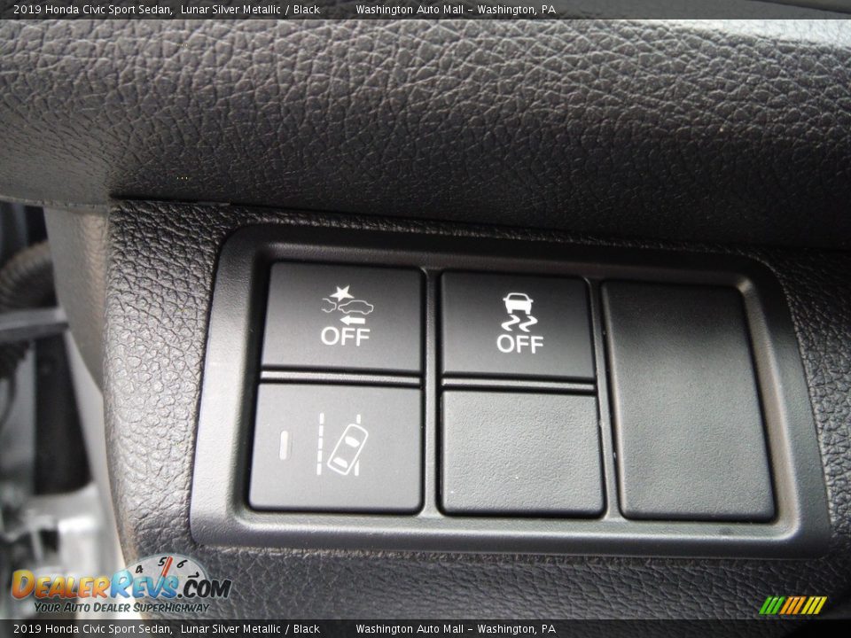 2019 Honda Civic Sport Sedan Lunar Silver Metallic / Black Photo #14