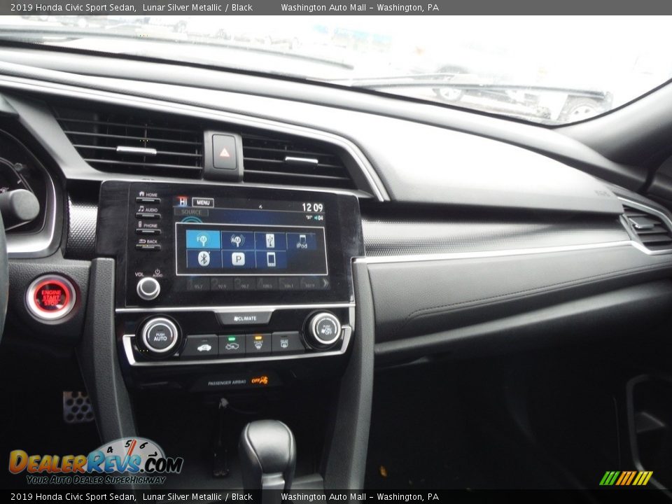 2019 Honda Civic Sport Sedan Lunar Silver Metallic / Black Photo #16