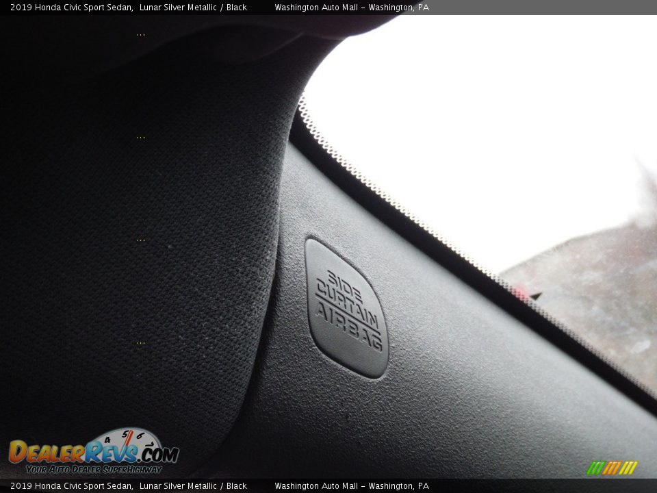 2019 Honda Civic Sport Sedan Lunar Silver Metallic / Black Photo #20
