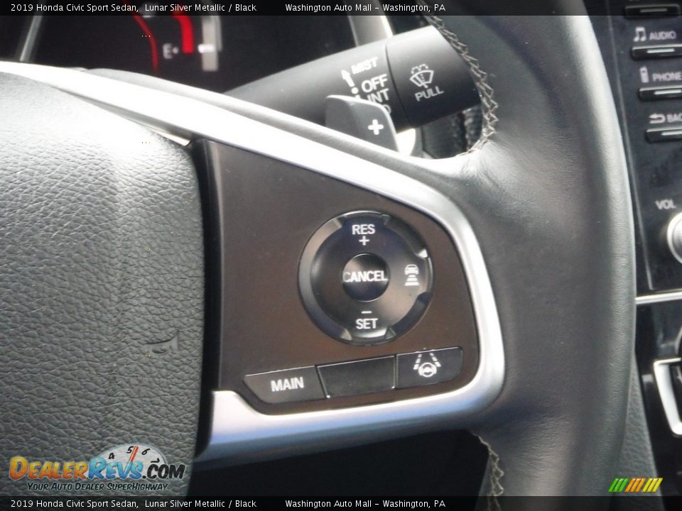 2019 Honda Civic Sport Sedan Lunar Silver Metallic / Black Photo #23