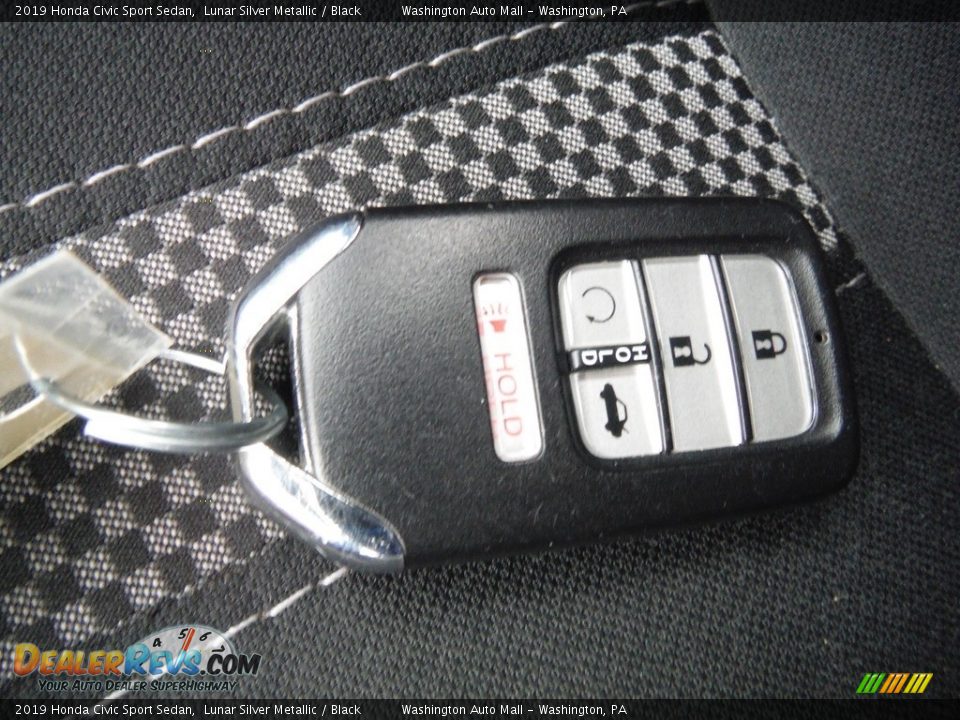 2019 Honda Civic Sport Sedan Lunar Silver Metallic / Black Photo #25