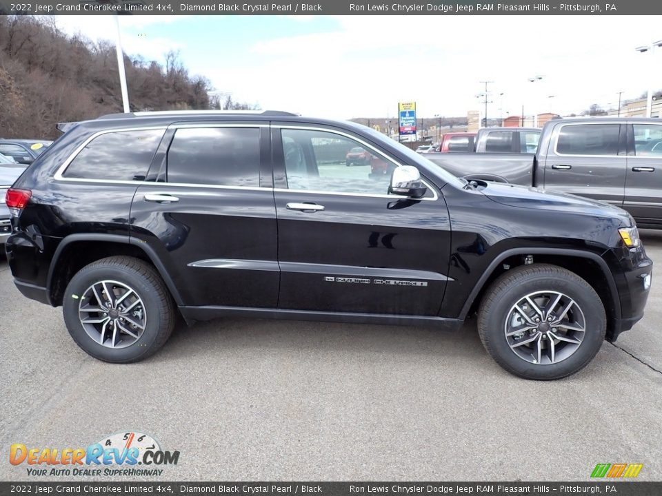 2022 Jeep Grand Cherokee Limited 4x4 Diamond Black Crystal Pearl / Black Photo #7