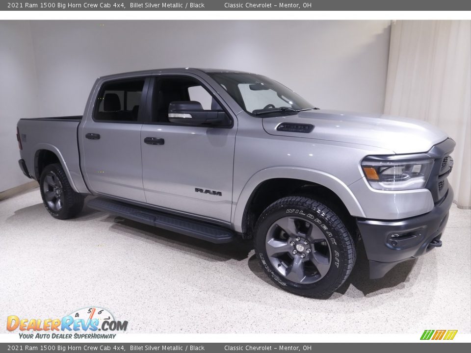 2021 Ram 1500 Big Horn Crew Cab 4x4 Billet Silver Metallic / Black Photo #1
