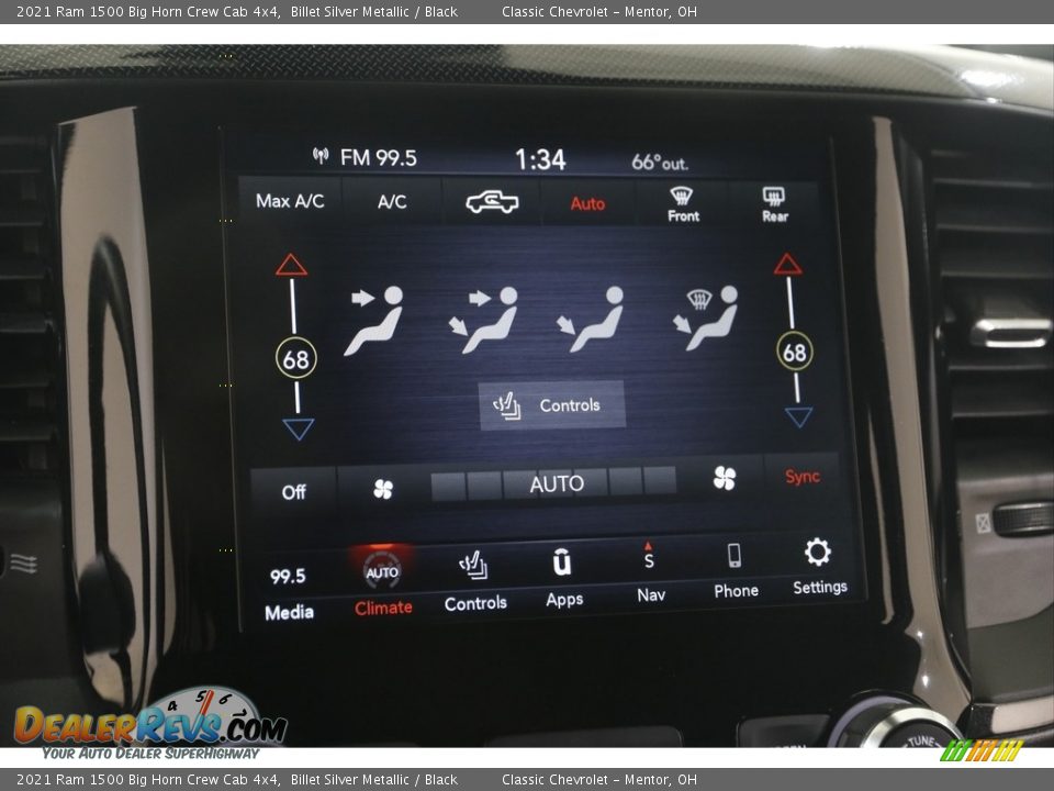 2021 Ram 1500 Big Horn Crew Cab 4x4 Billet Silver Metallic / Black Photo #10