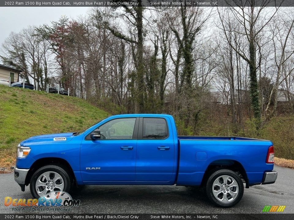 Hydro Blue Pearl 2022 Ram 1500 Big Horn Quad Cab Photo #1