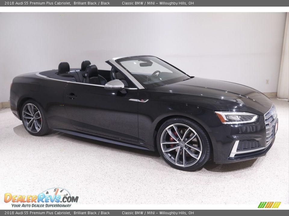 Brilliant Black 2018 Audi S5 Premium Plus Cabriolet Photo #1