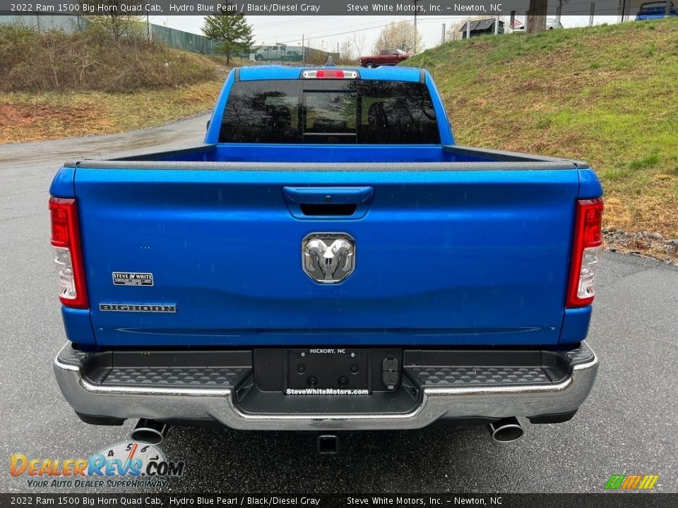 2022 Ram 1500 Big Horn Quad Cab Hydro Blue Pearl / Black/Diesel Gray Photo #7