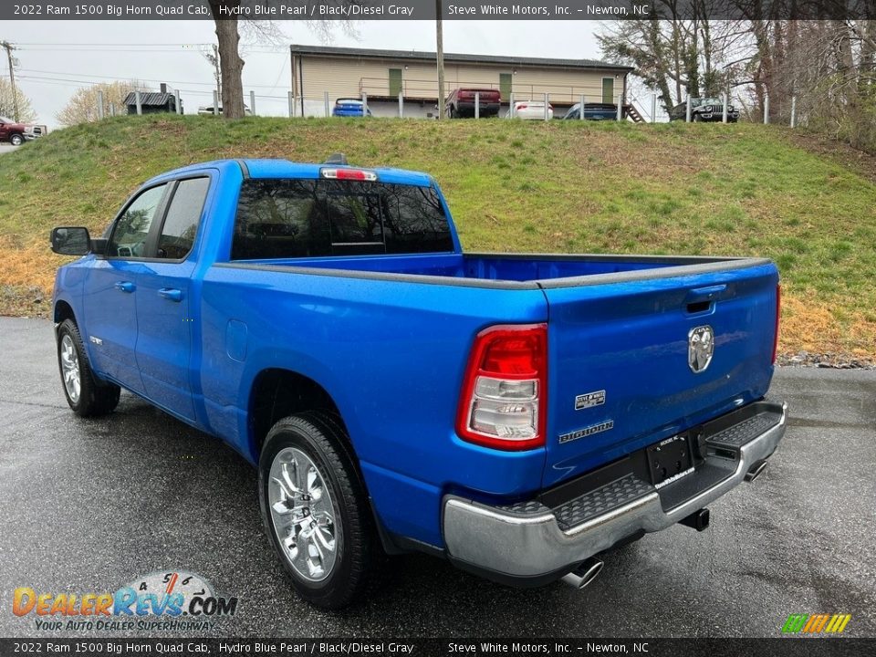 2022 Ram 1500 Big Horn Quad Cab Hydro Blue Pearl / Black/Diesel Gray Photo #9