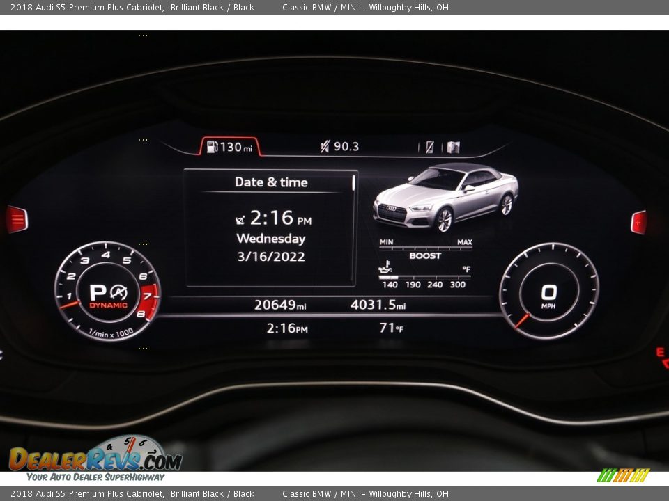 2018 Audi S5 Premium Plus Cabriolet Gauges Photo #9