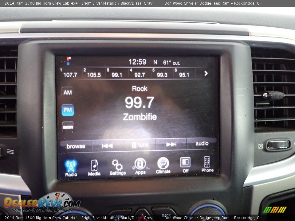 2014 Ram 1500 Big Horn Crew Cab 4x4 Bright Silver Metallic / Black/Diesel Gray Photo #2