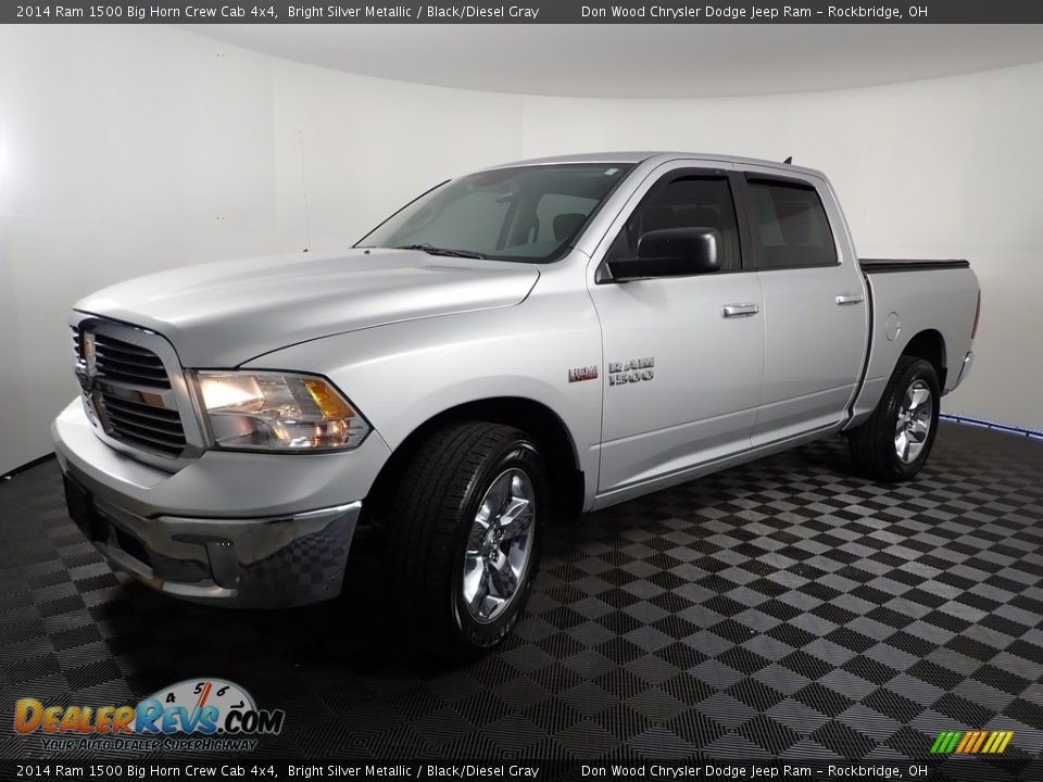 2014 Ram 1500 Big Horn Crew Cab 4x4 Bright Silver Metallic / Black/Diesel Gray Photo #6