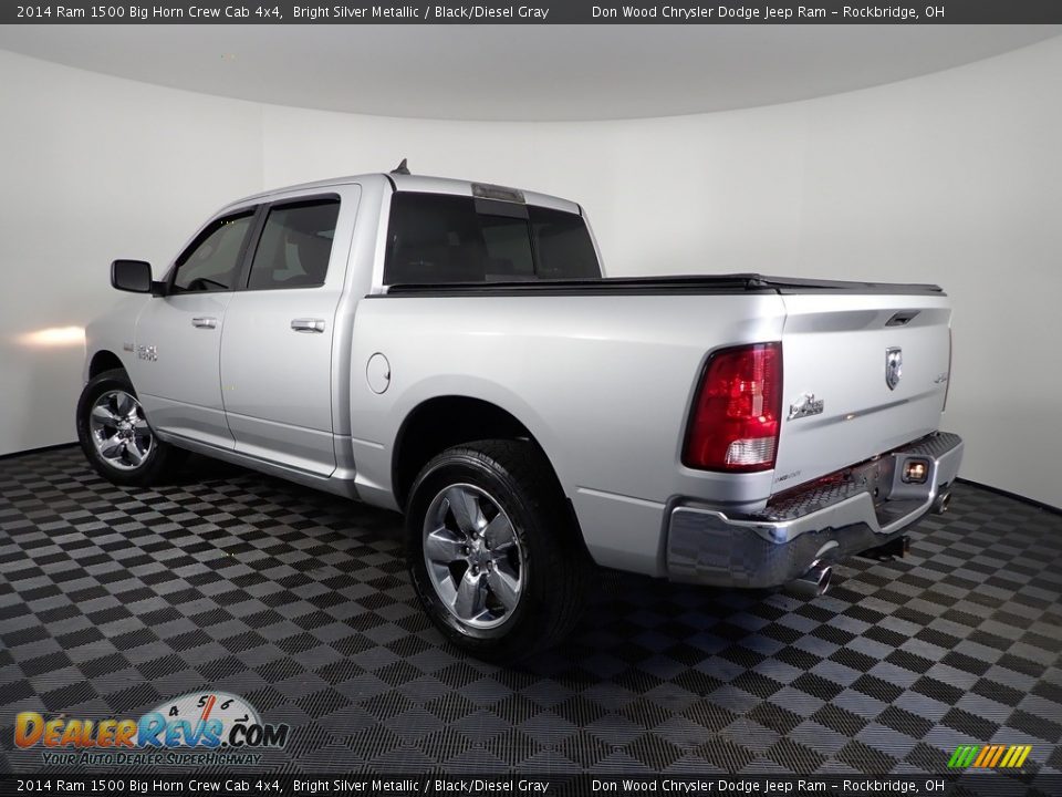 2014 Ram 1500 Big Horn Crew Cab 4x4 Bright Silver Metallic / Black/Diesel Gray Photo #7