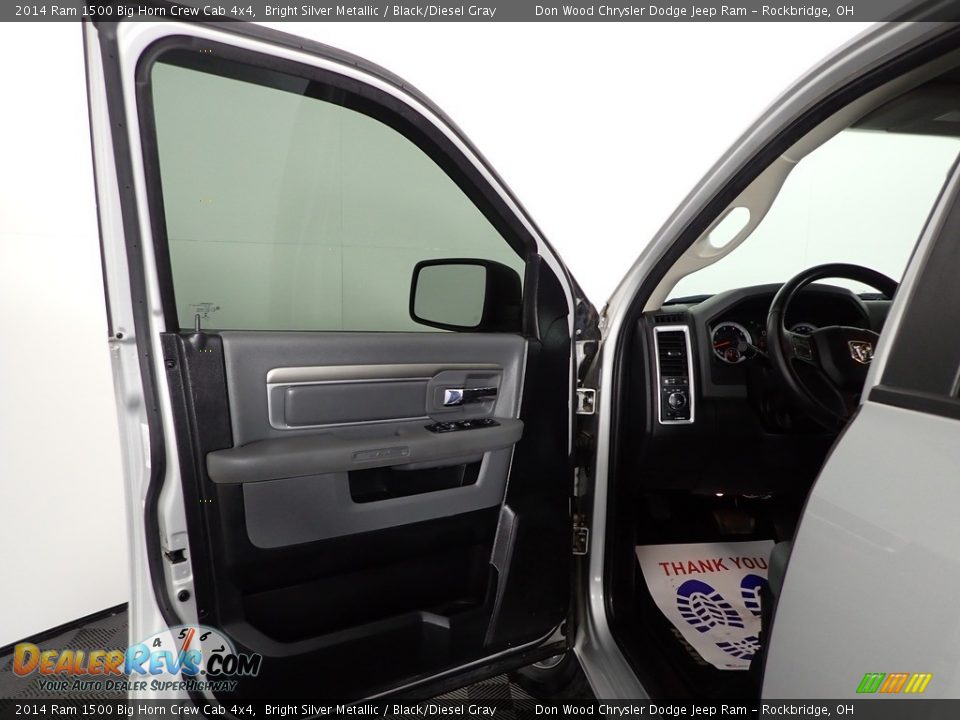 2014 Ram 1500 Big Horn Crew Cab 4x4 Bright Silver Metallic / Black/Diesel Gray Photo #12