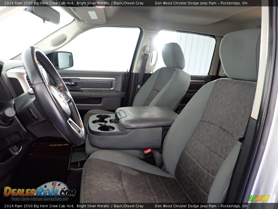 2014 Ram 1500 Big Horn Crew Cab 4x4 Bright Silver Metallic / Black/Diesel Gray Photo #15