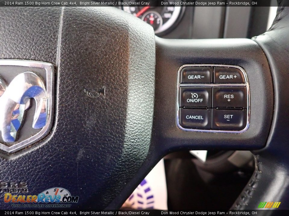 2014 Ram 1500 Big Horn Crew Cab 4x4 Bright Silver Metallic / Black/Diesel Gray Photo #18