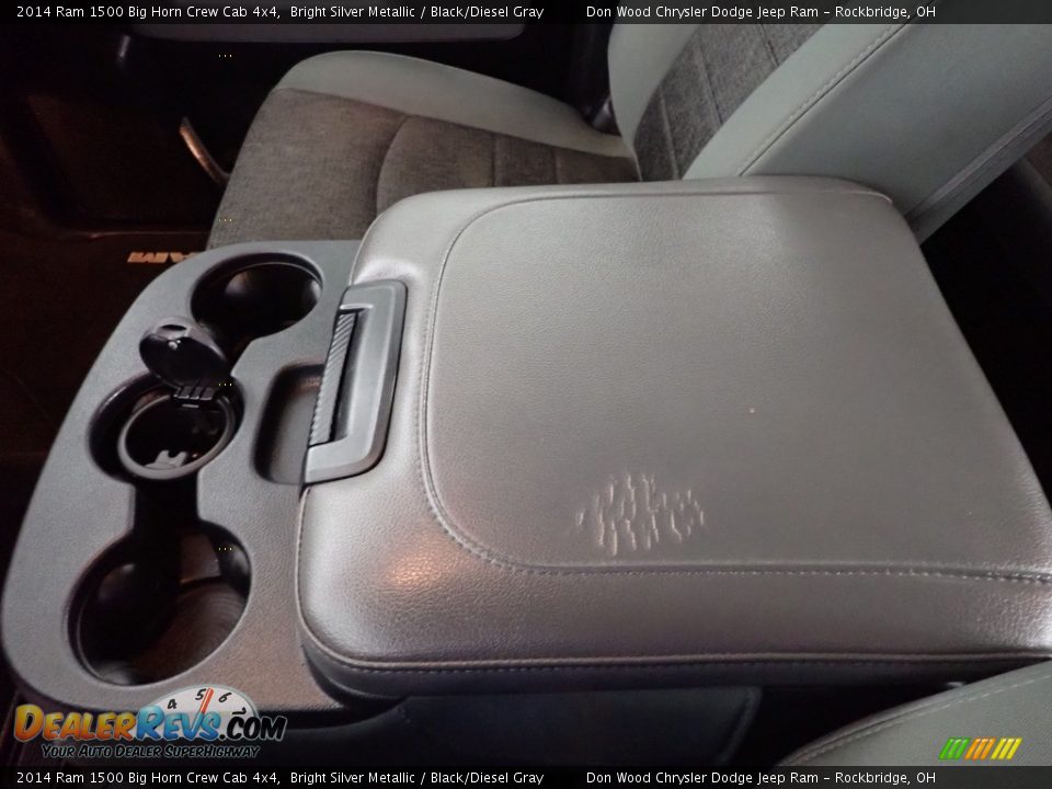 2014 Ram 1500 Big Horn Crew Cab 4x4 Bright Silver Metallic / Black/Diesel Gray Photo #22