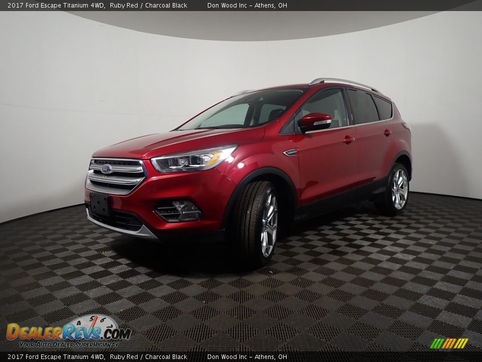 2017 Ford Escape Titanium 4WD Ruby Red / Charcoal Black Photo #11