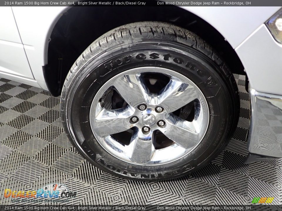 2014 Ram 1500 Big Horn Crew Cab 4x4 Bright Silver Metallic / Black/Diesel Gray Photo #32