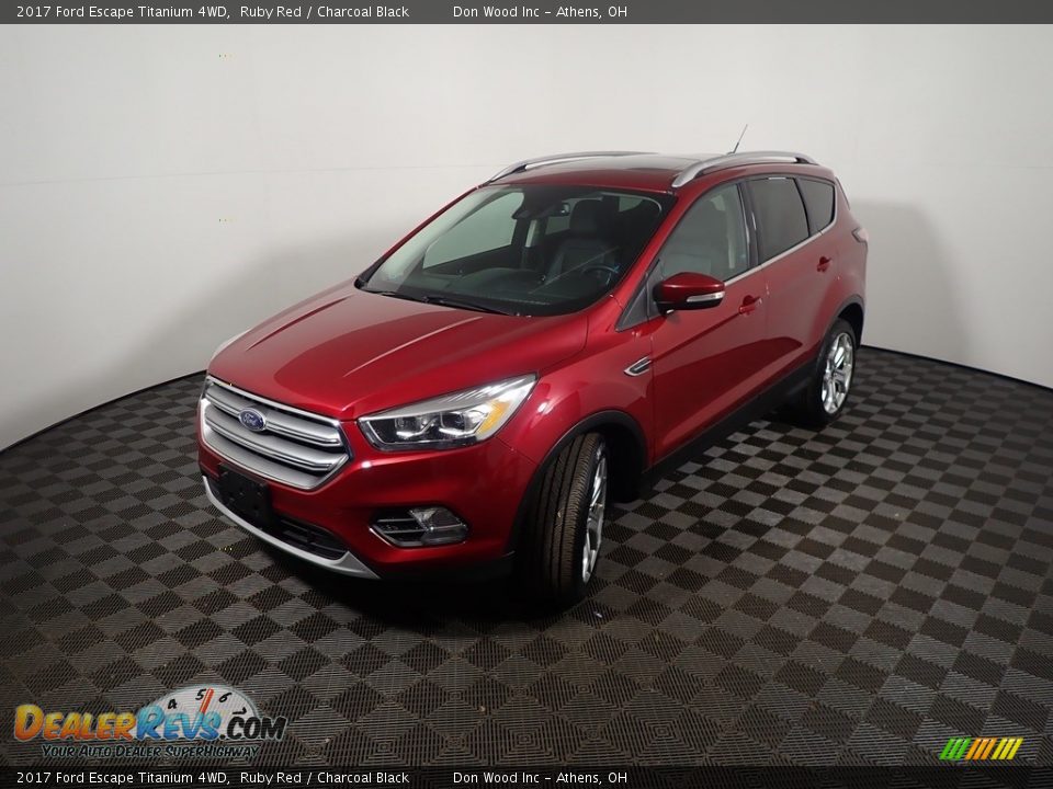 2017 Ford Escape Titanium 4WD Ruby Red / Charcoal Black Photo #12