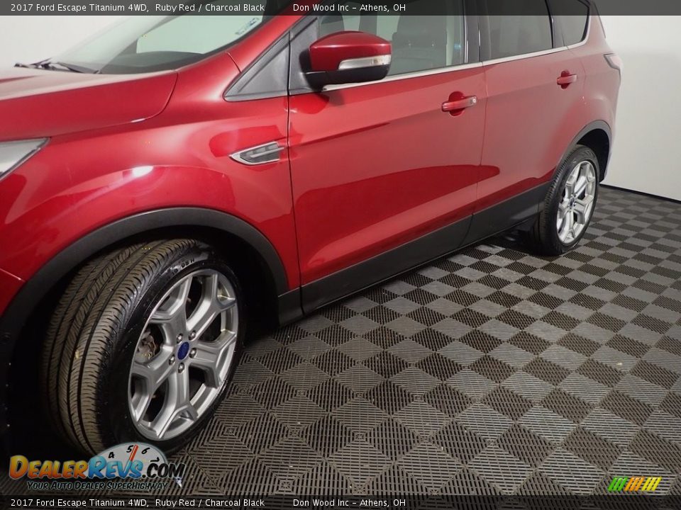 2017 Ford Escape Titanium 4WD Ruby Red / Charcoal Black Photo #13