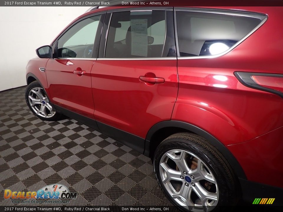 2017 Ford Escape Titanium 4WD Ruby Red / Charcoal Black Photo #22