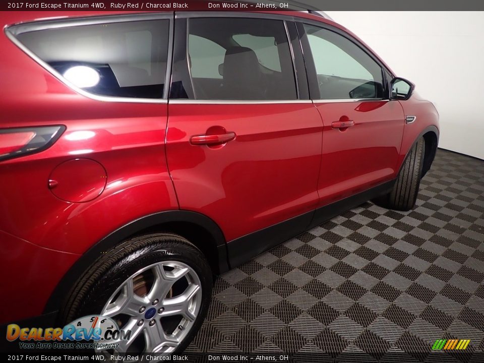 2017 Ford Escape Titanium 4WD Ruby Red / Charcoal Black Photo #23