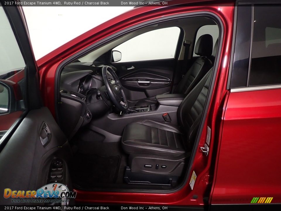 2017 Ford Escape Titanium 4WD Ruby Red / Charcoal Black Photo #27