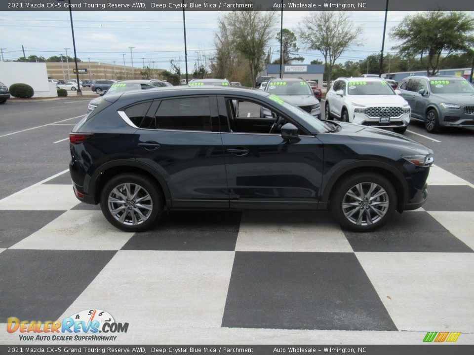 2021 Mazda CX-5 Grand Touring Reserve AWD Deep Crystal Blue Mica / Parchment Photo #3