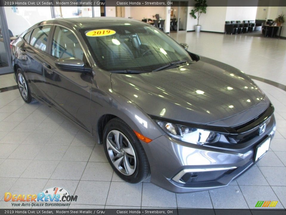 2019 Honda Civic LX Sedan Modern Steel Metallic / Gray Photo #3