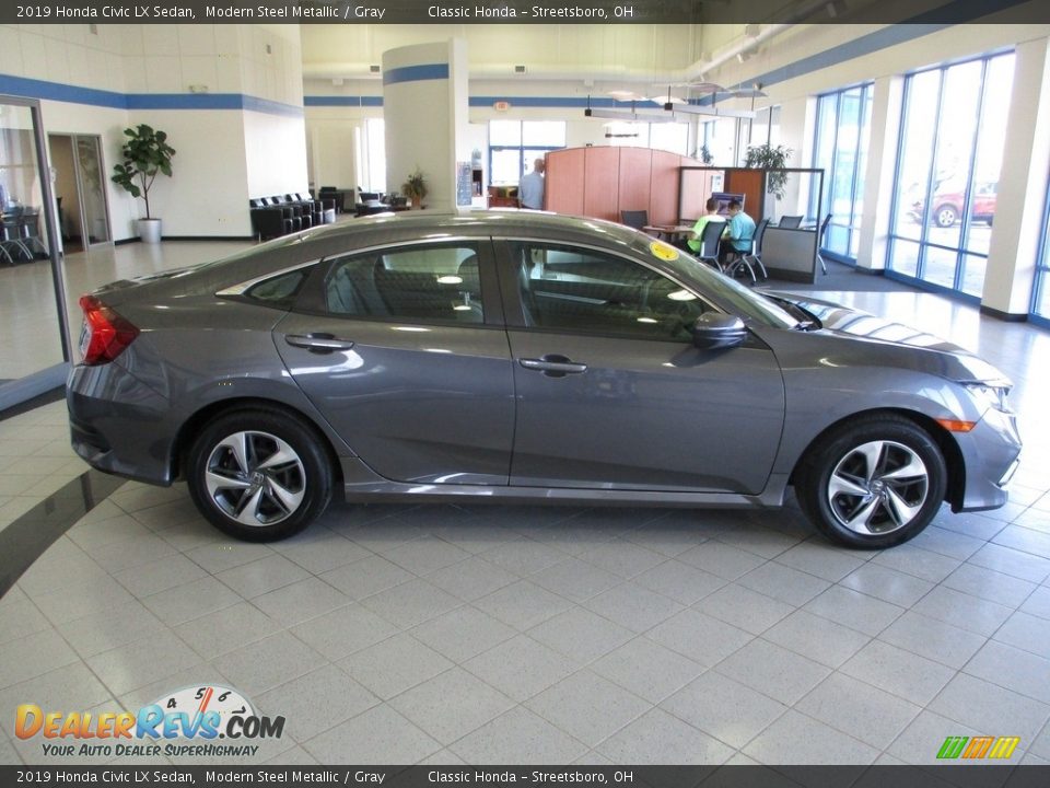2019 Honda Civic LX Sedan Modern Steel Metallic / Gray Photo #4