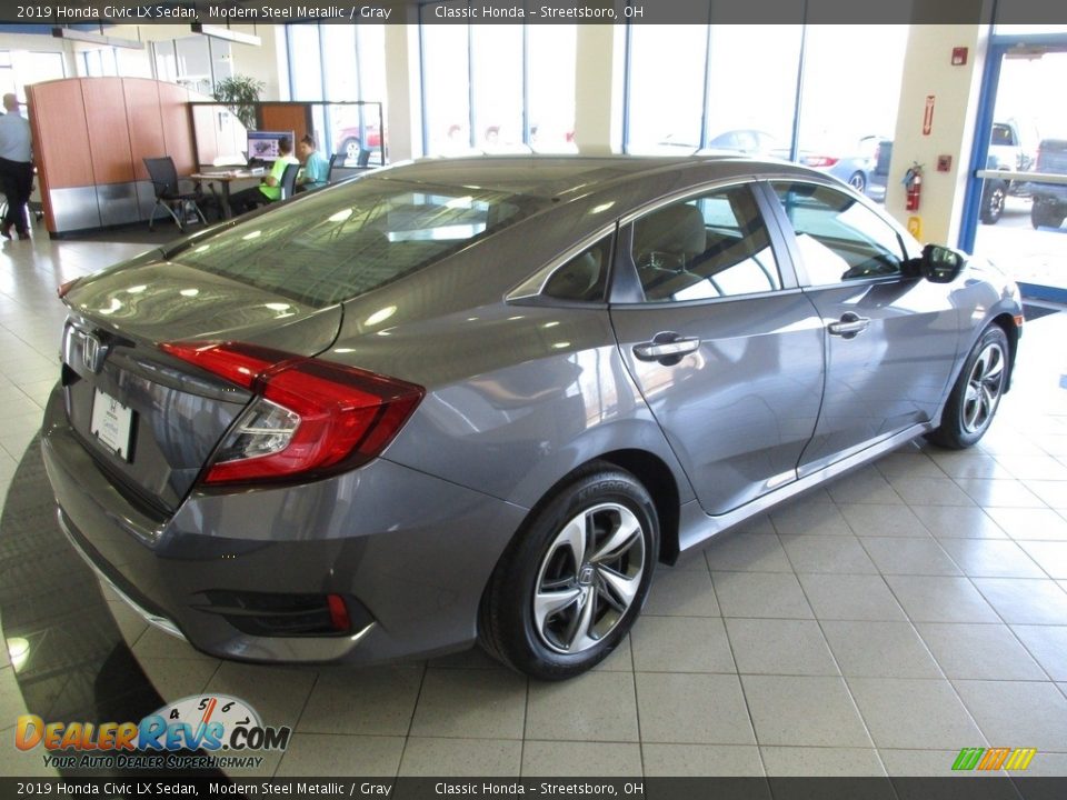 2019 Honda Civic LX Sedan Modern Steel Metallic / Gray Photo #7