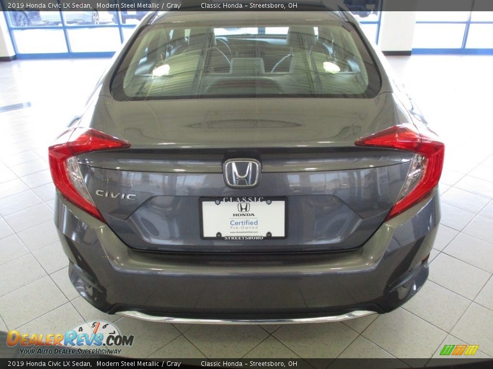 2019 Honda Civic LX Sedan Modern Steel Metallic / Gray Photo #8