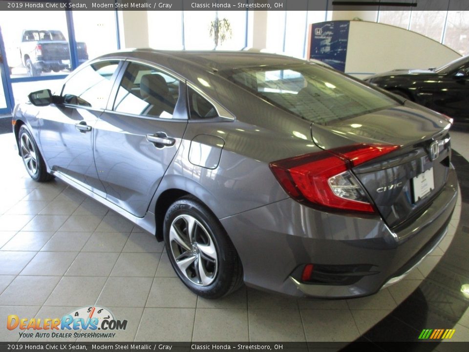 2019 Honda Civic LX Sedan Modern Steel Metallic / Gray Photo #9