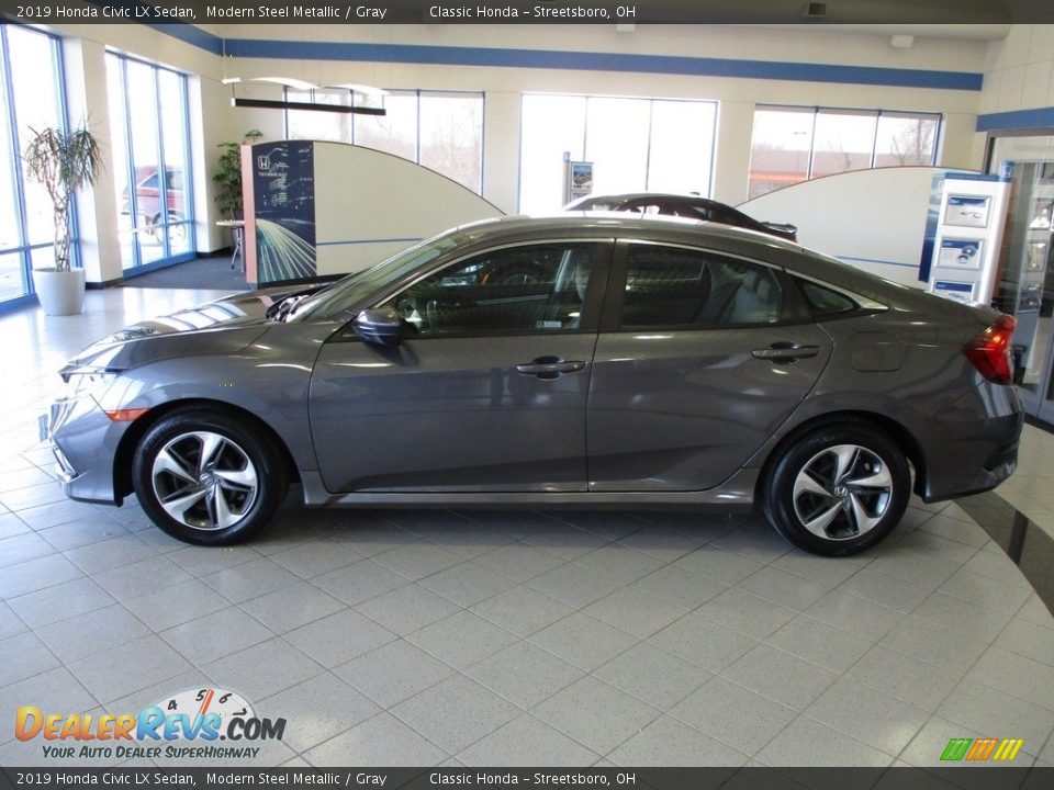 2019 Honda Civic LX Sedan Modern Steel Metallic / Gray Photo #10