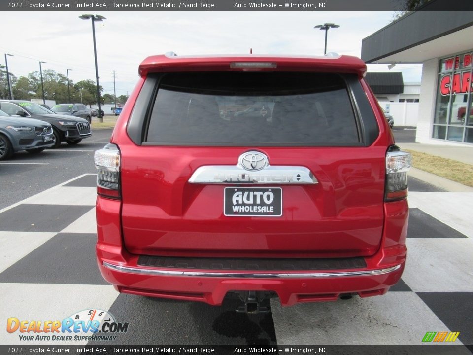 2022 Toyota 4Runner Limited 4x4 Barcelona Red Metallic / Sand Beige Photo #4