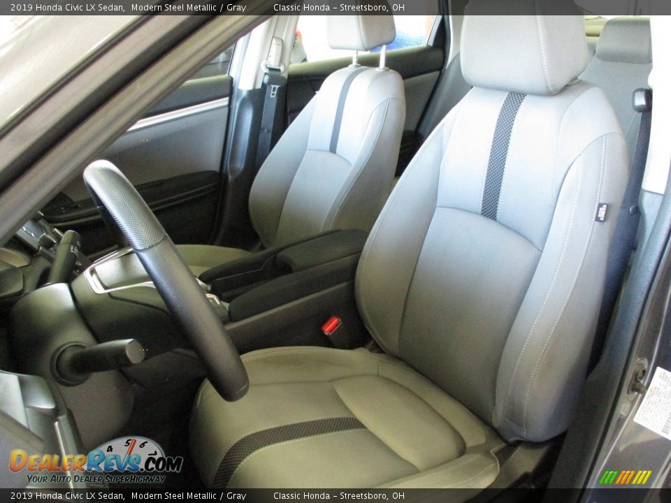 2019 Honda Civic LX Sedan Modern Steel Metallic / Gray Photo #28