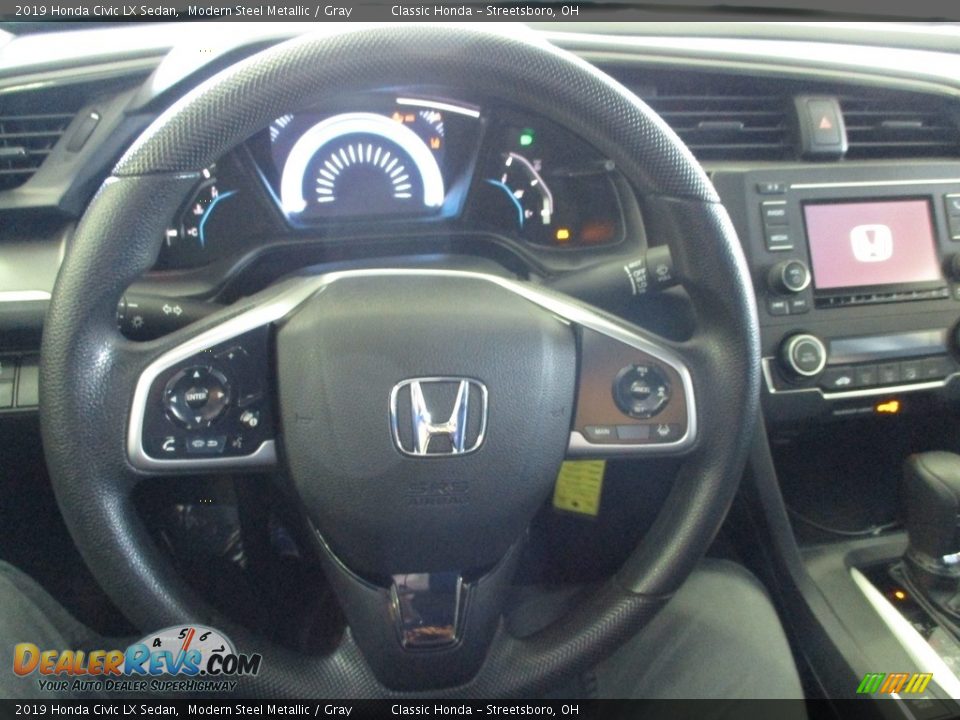 2019 Honda Civic LX Sedan Modern Steel Metallic / Gray Photo #30