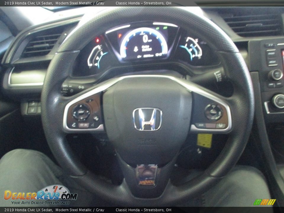 2019 Honda Civic LX Sedan Modern Steel Metallic / Gray Photo #31