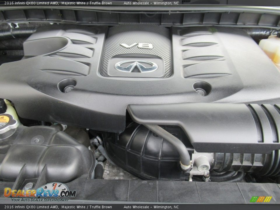 2016 Infiniti QX80 Limited AWD Majestic White / Truffle Brown Photo #6