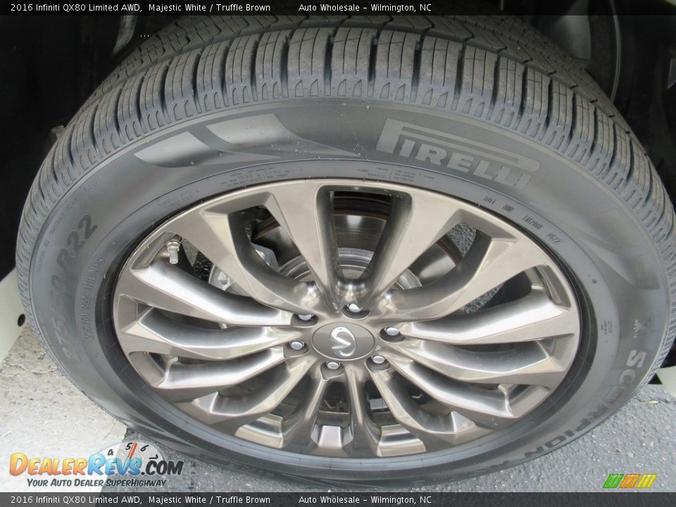 2016 Infiniti QX80 Limited AWD Majestic White / Truffle Brown Photo #7