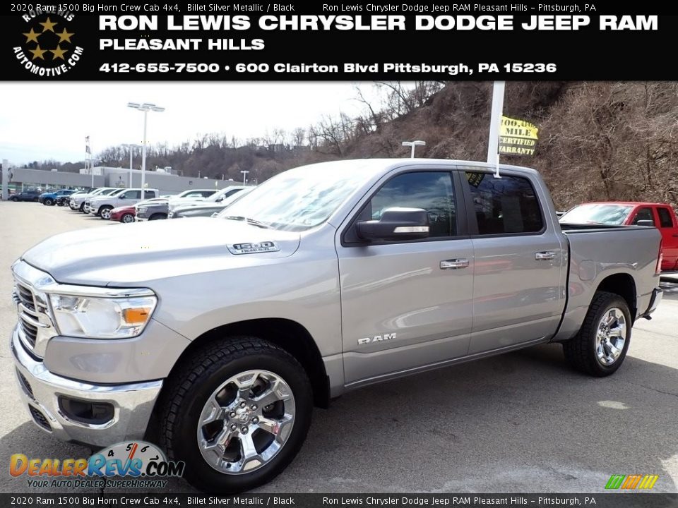 2020 Ram 1500 Big Horn Crew Cab 4x4 Billet Silver Metallic / Black Photo #1