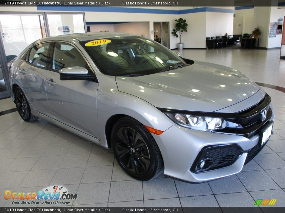 2019 Honda Civic EX Hatchback Lunar Silver Metallic / Black Photo #3