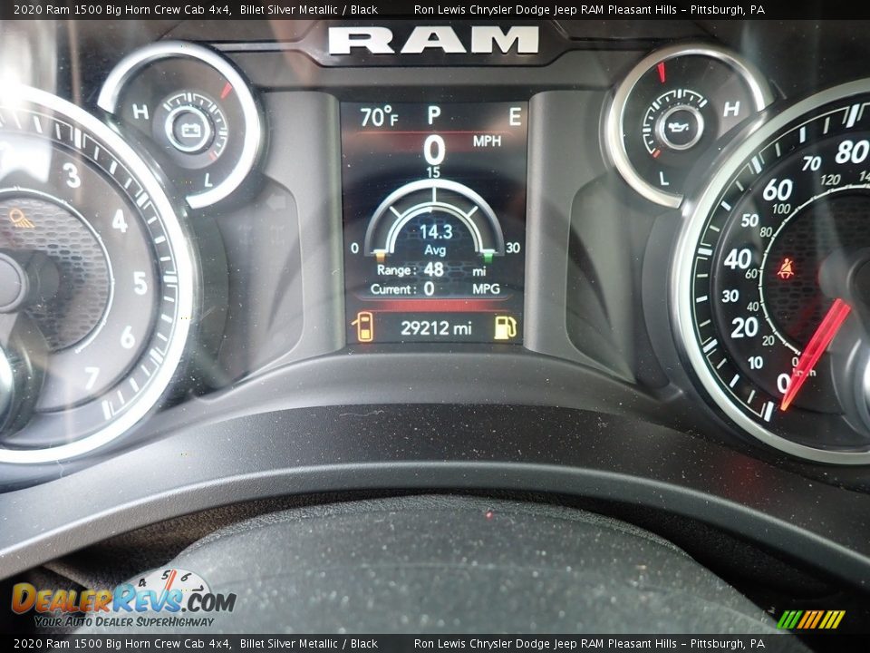 2020 Ram 1500 Big Horn Crew Cab 4x4 Billet Silver Metallic / Black Photo #20