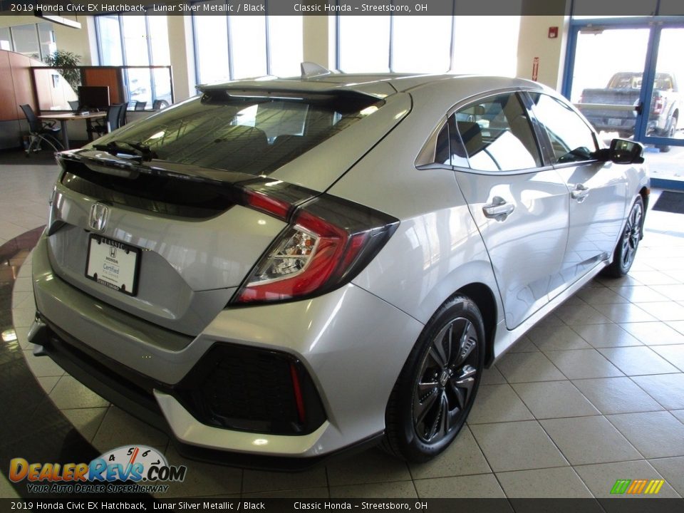 2019 Honda Civic EX Hatchback Lunar Silver Metallic / Black Photo #7