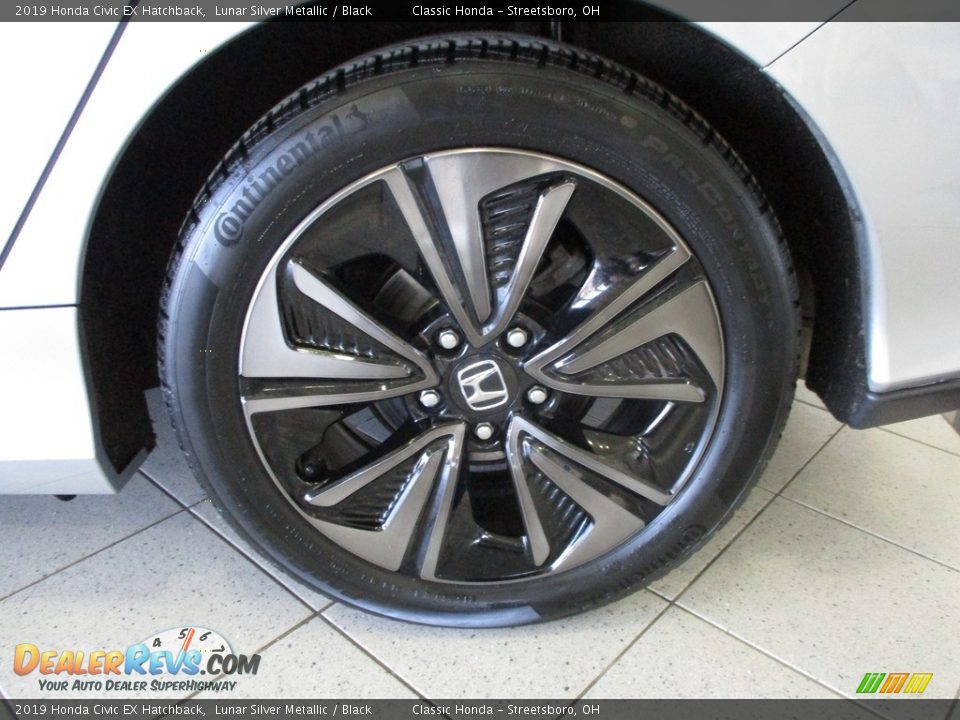 2019 Honda Civic EX Hatchback Lunar Silver Metallic / Black Photo #11