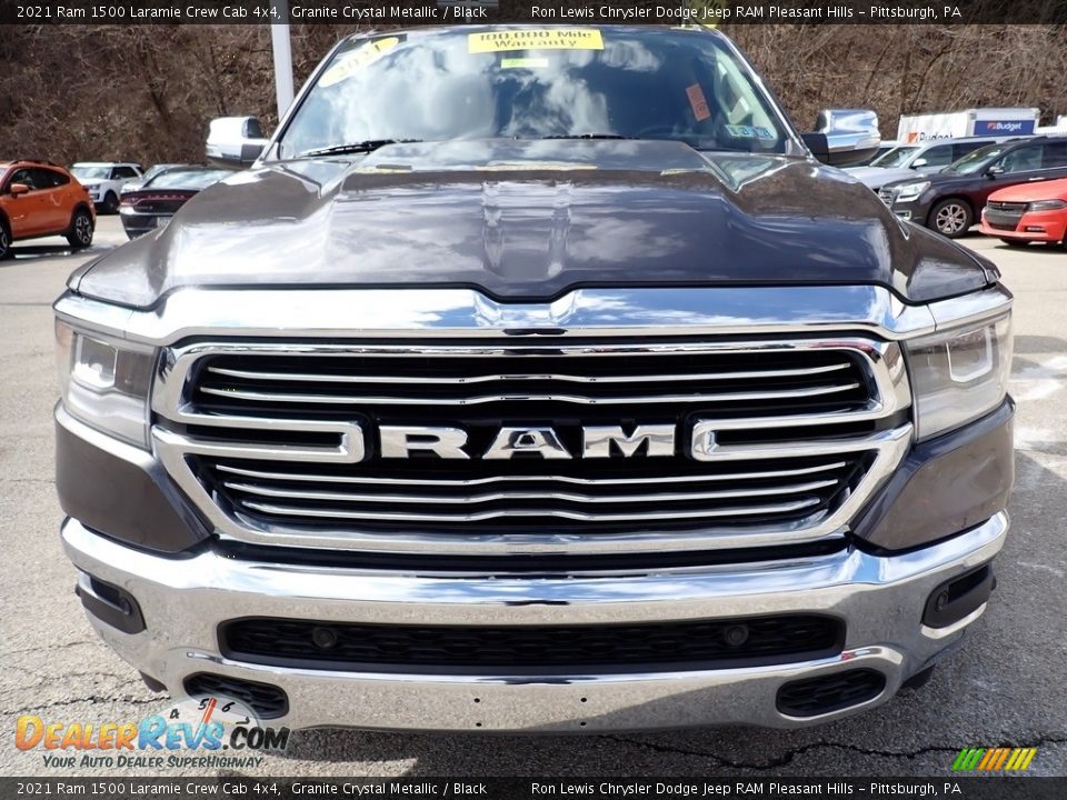 2021 Ram 1500 Laramie Crew Cab 4x4 Granite Crystal Metallic / Black Photo #9