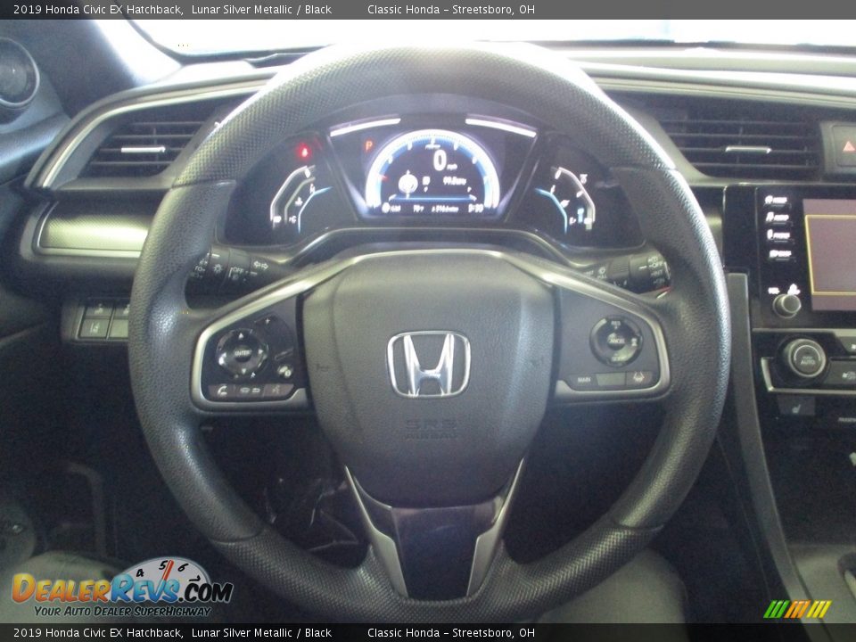 2019 Honda Civic EX Hatchback Lunar Silver Metallic / Black Photo #31